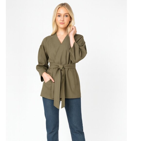 A.L.C Kendrick Linen Jacket 0 Green NEW - Picture 1 of 6